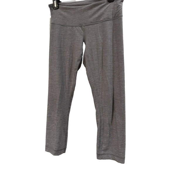 lululemon athletica Pants - Lululemon Wunder Unders Cropped Grey Leggings Women's size 6